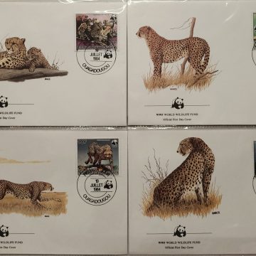 World Wide Fund For Nature Republique De Haute volta Cheetah 1984 Set of 4 (Foreign FDC)