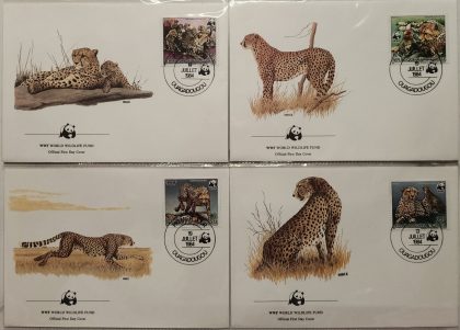 World Wide Fund For Nature Republique De Haute volta Cheetah 1984 Set of 4 (Foreign FDC)