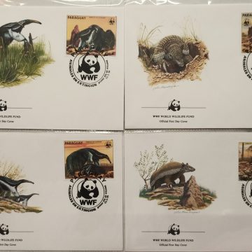 World Wide Fund For Nature Paraguay Giant Anteater 1985 Set of 4 (Foreign FDC)