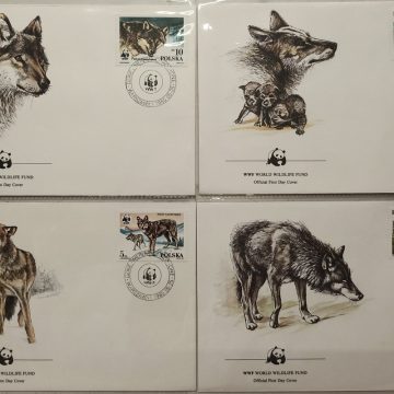 World Wide Fund For Nature Polska Wolf 1985 Set of 4 (Foreign FDC)