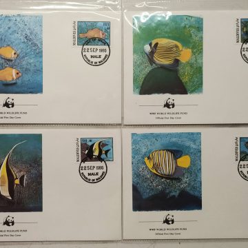 World Wide Fund For Nature Maldives Fishes 1986 Set of 4 (Foreign FDC)