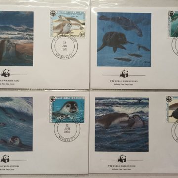 World Wide Fund For Nature Mauritanie Medi Terranean Monk Seal 1986 Set of 4 (Foreign FDC)