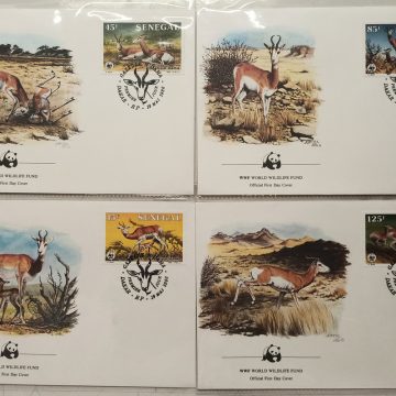 World Wide Fund For Nature Senegal Gazelle Dama 1986 Set of 4 (Foreign FDC)