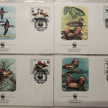 World Wide Fund For Nature DPR Korea Mandarin Duck 1987 Set of 4 (Foreign FDC)