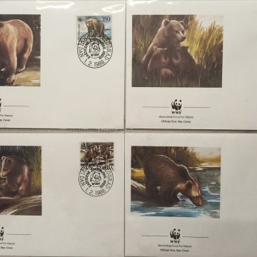 World Wide Fund For Nature Jugoslovija Brown Bear 1988 Set of 4 (Foreign FDC)