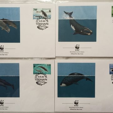 World Wide Fund For Nature Foroyar Northern Bottlenose Whale 1990 Set of 4 (Foreign FDC)