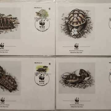 World Wide Fund For Nature Monaco Tortoise Reptiles 1991 Set of 4 (Foreign FDC)