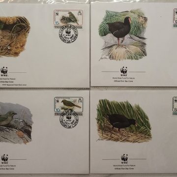World Wide Fund For Nature Tristan Da Cunha Birds Gough Finch 1991 Set of 4 (Foreign FDC)