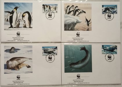 World Wide Fund For Nature British Antartic Territory 1992 Set of 4 (Foreign FDC)