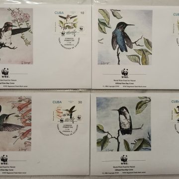 World Wide Fund For Nature Cuba Bee Hummingbird 1992 Set of 4 (Foreign FDC)
