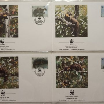 World Wide Fund For Nature Ireland European Pine Marten 1992 Set of 4 (Foreign FDC)