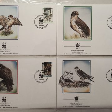 World Wide Fund For Nature Island Gyrfalcon Birds 1992 Set of 4 (Foreign FDC)