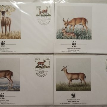 World Wide Fund For Nature Nederlandse Antillen White Tailed Deer 1992 Set of 4 (Foreign FDC)