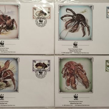 World Wide Fund For Nature British Indian Ocean Territory Coconut Crab 1993 Set of 4 (Foreign FDC)