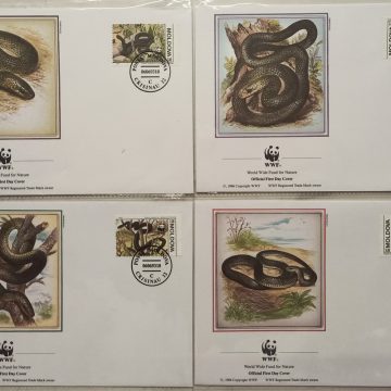 World Wide Fund For Nature Moldova European Snake 1993 Set of 4 (Foreign FDC)