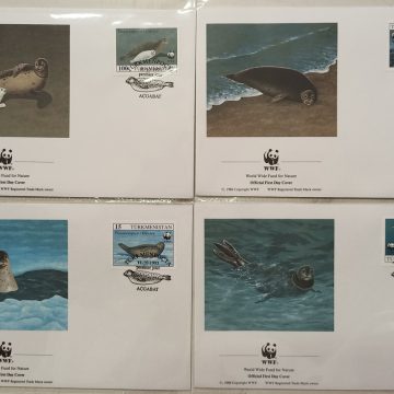 World Wide Fund For Nature Turkmenistan Caspian Seal 1993 Set of 4 (Foreign FDC)