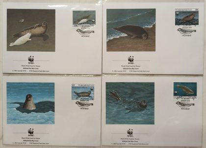 World Wide Fund For Nature Turkmenistan Caspian Seal 1993 Set of 4 (Foreign FDC)