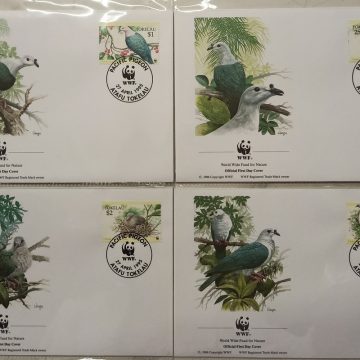 World Wide Fund For Nature Tokelau Pacific Pigeon 1995 Set of 4 (Foreign FDC)