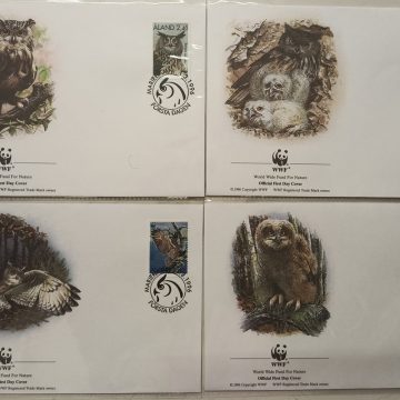 World Wide Fund For Nature Aland Eurasian Eagle Owl 1996 Set of 4 (Foreign FDC)