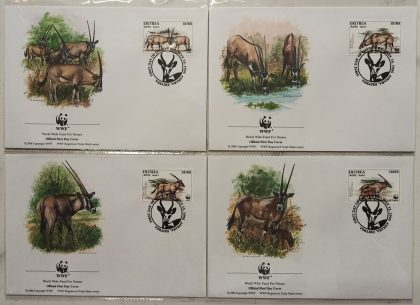 World Wide Fund For Nature Eritrea East African Antelope 1996 Set of 4 (Foreign FDC)