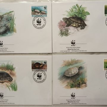 World Wide Fund For Nature Slovenia European Pond Turtle 1996 Set of 4 (Foreign FDC)
