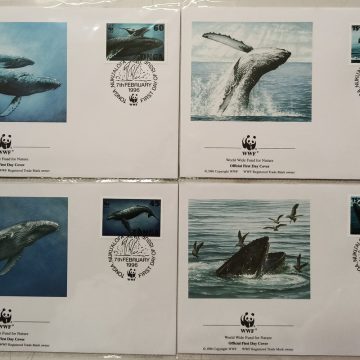World Wide Fund For Nature Tonga Humpback Whale 1996 Set of 4 (Foreign FDC)