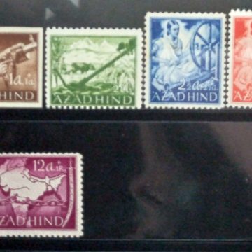 Mint Stamps of Azadhind set of 8