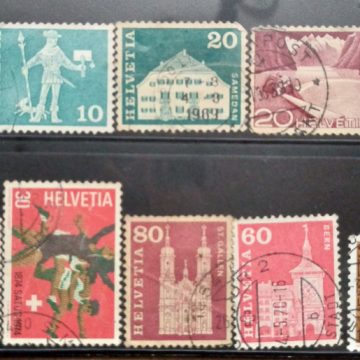 Used Stamps of Helvetia set of 13 (Foreign Stamp)