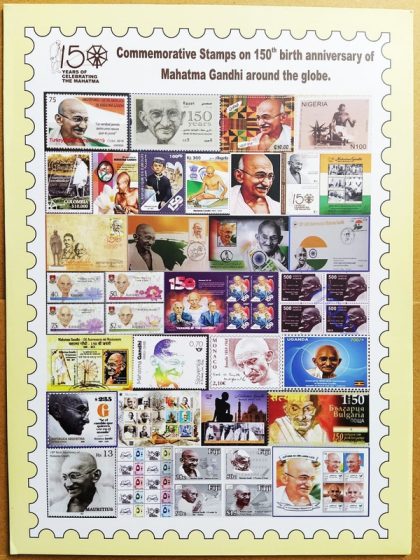 Commemorative Stamp on 150th Birth Anniversary of Mahatma Gandhi Around The Globe Presentation Pack