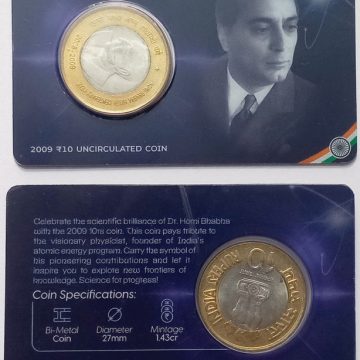 Homi Bhabha Brith Centenary ATM card Rs.10
