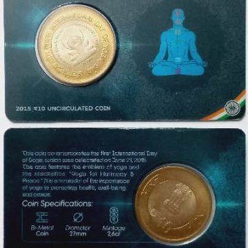 International Day Of Yoga  ATM card Rs.10