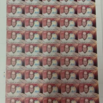 Master Chaman Lal  Rs.5 - MNH (Stamp Full Sheets - 45 stamps)