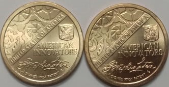 American Innovation Dollar Coin Signed First Patent 'P&D'Mint