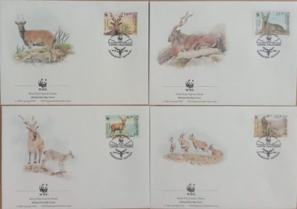 World Wide Fund For Nature Capra Falconeri  1995 Set of 4 (Foreign FDC)