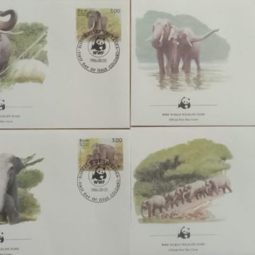 World Wide Fund For Nature Elephants OF Sri Lank 1986 Set of 4 (Foreign FDC)