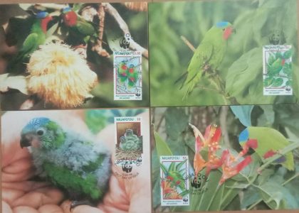 World Wide Fund For Nature  Blue -Crowned Lorikeet Set of 4 (Maxim Card)