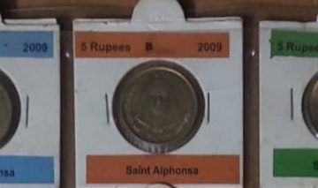 5 Rupee - Saint Alphonsa - 3 NOS -   C/ B/ H_UNC  Mint