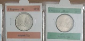 5 Rupee - Income Tax- 4 NOS -   C/ B/ H/ N_UNC  Mint