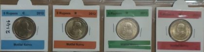 5 Rupee - Motilal Nehru- 4 NOS -   C/ B/ H/ N_UNC  Mint