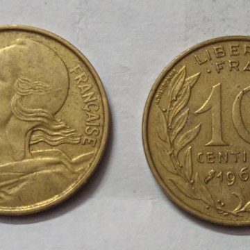 10 Centimes 1964 Liberte Egalite Fraternite (used)