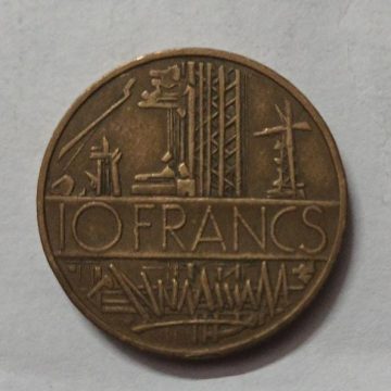 10 Francs 1976 Republique Francaise Nickel Brass (used)