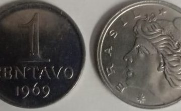 BRASIL 1 CENTAVOS 1969(used)