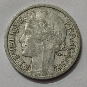2 Franc 1945 Liberte Egalite Fraternite (used)