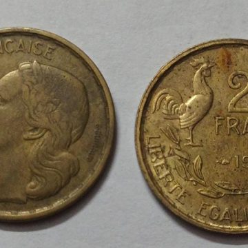 20 Francs 1951 Liberte Egalite Fraternite (used)