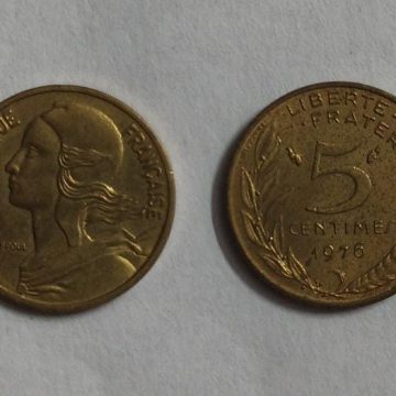 5 Centimes 1976 Liberte Egalite Fraternite (used)