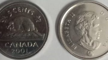 5 Cents Canada 2001 Elizabeth II D.G Regina (unc)