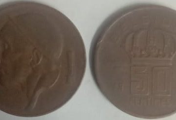 BELGIUM  50 Cent -1953 (used)