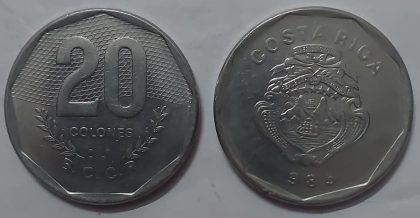 COASTARICA 20 Colones 1985 (used)
