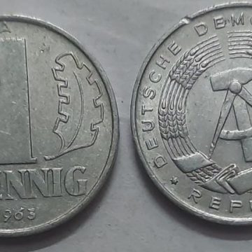 GERMANY 1 PFENNIG 1963 East Germany (USED)