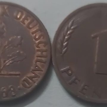 GERMANY 1 PFENNIG 1968 (USED)